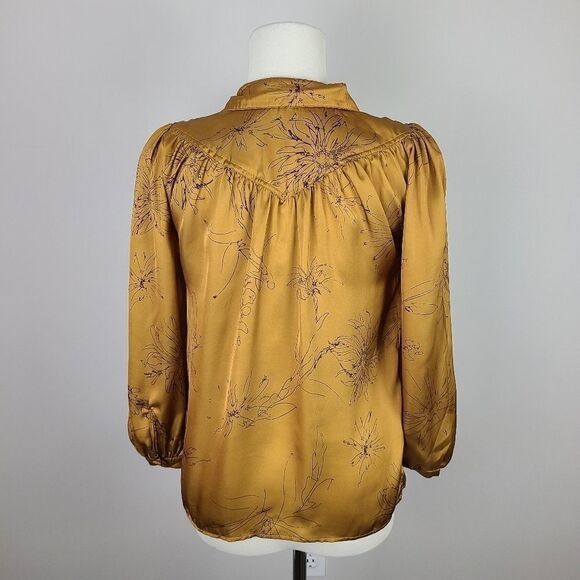 𝅺bishop & Young Jaclyn Button Down Blouse in Citrine Floral Small - Picture 8 of 16